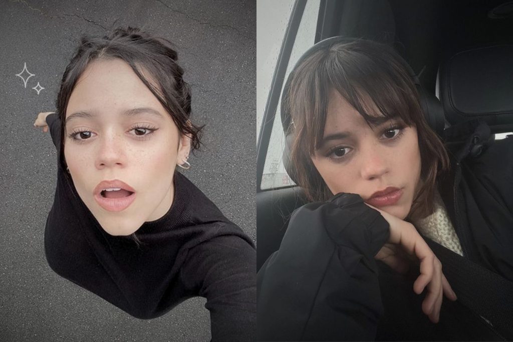 jenna ortega no makeup selfie